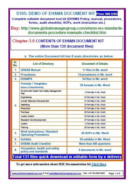 EHSMS Manual Documents for Abu Dhabi 